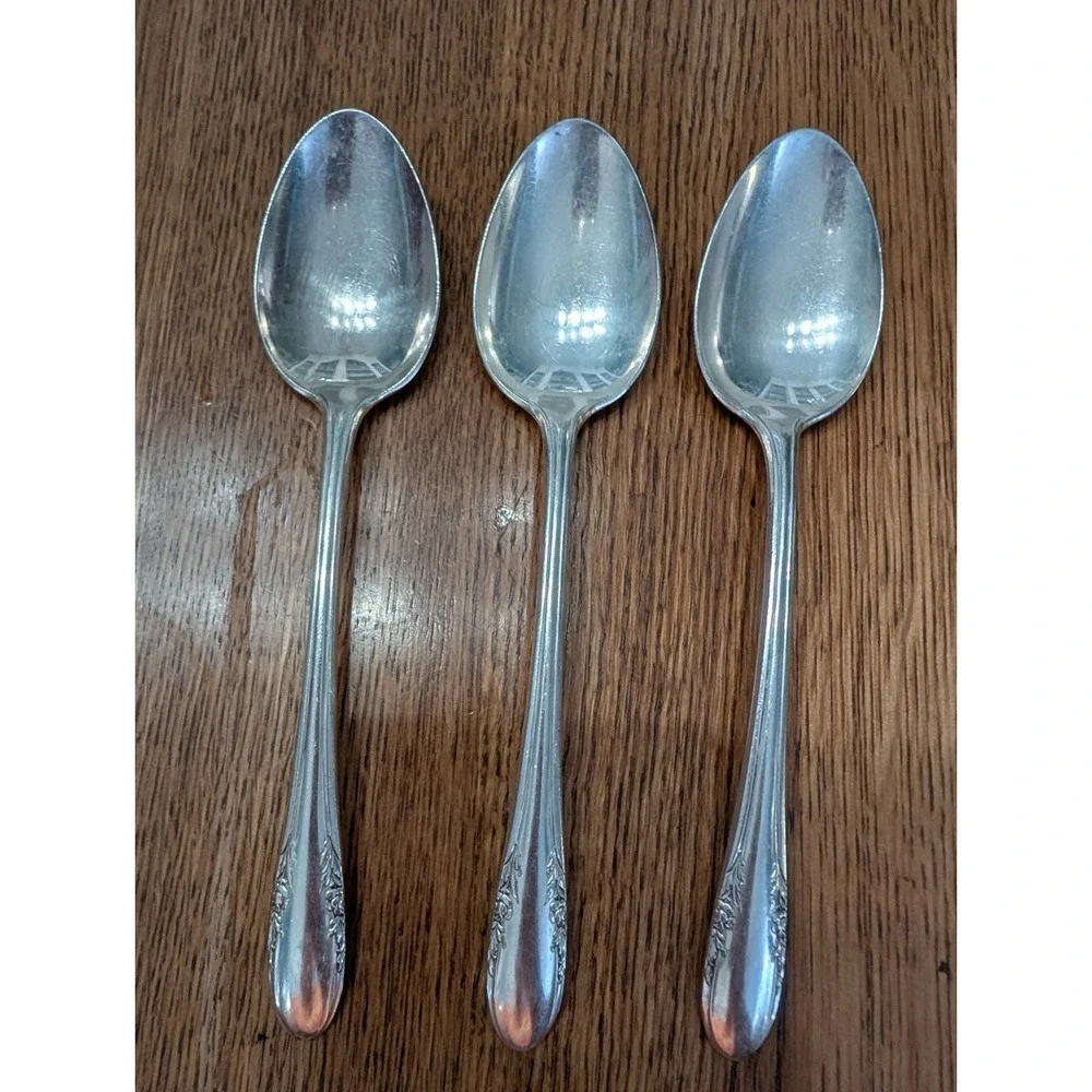 Alvin Fashion Lane 1940 Silver Plate Tea Spoons Set of 3